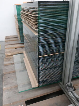 Lot approx. 590 pcs. 6 mm (glued) double mirror 498x781 mm