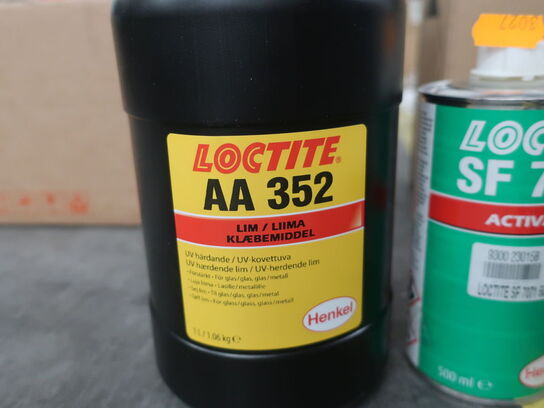 UV glue. set. 1 pc. LOCTITE AA 352 glue (1L) 1 pc. SF 7071 activator (0.5L)