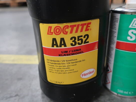 UV glue. set. 1 pc. LOCTITE AA 352 glue (1L) 1 pc. SF 7071 activator (0.5L)