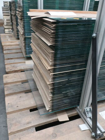 Batch 250 pcs. 6 mm (glued) double mirror 398x781 mm without bracket