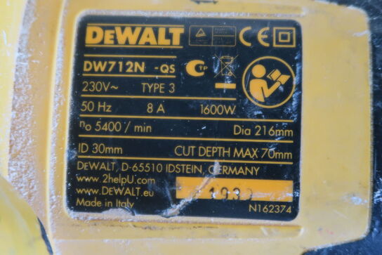 Miter saw with extension DEWALT DW712N