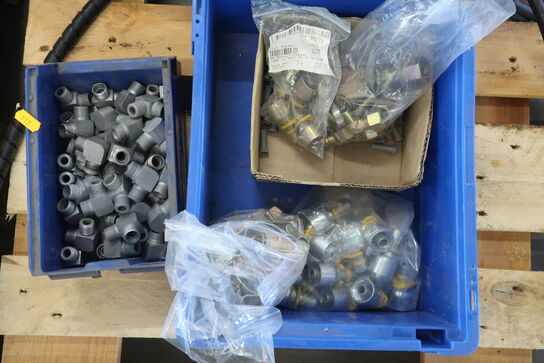 Various hydraulic hoses and fittings