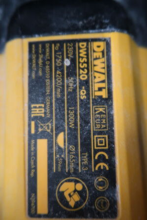 Plunge saw DEWALT DWS520 with rail