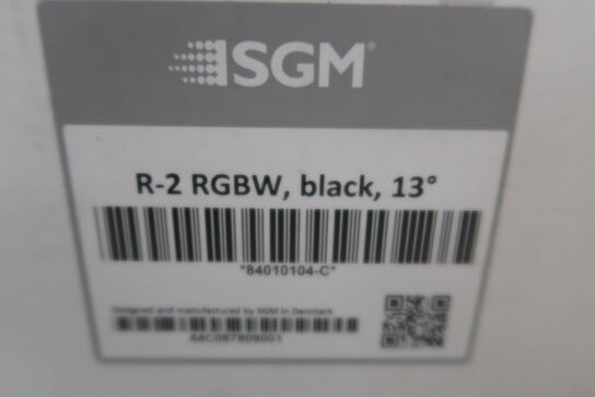 LED skinnelampe SGM R-2 RGBW, sort, 13gr.