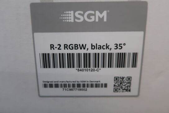 LED skinnelampe SGM R-2 RGBW, sort, 35gr.