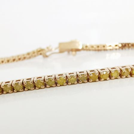 Diamantarmbånd i 14 karat Guld med 2.00 kt. Fancy gule diamanter - 4504 - Vejl. pris: kr. 45.495,-