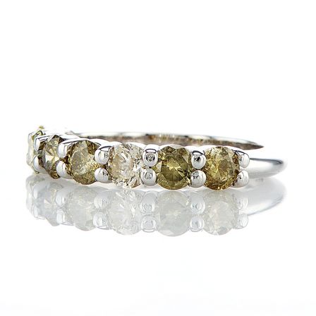 Diamantring i 14 karat hvidguld med 1.65 kt. diamanter i Natural fancy mix color - 2339 - Vejl. pris: kr. 27.995,-