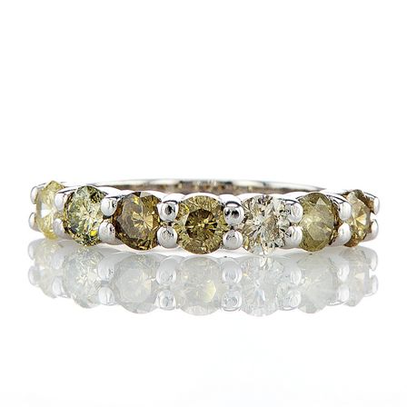 Diamantring i 14 karat hvidguld med 1.65 kt. diamanter i Natural fancy mix color - 2339 - Vejl. pris: kr. 27.995,-