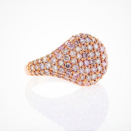 Diamantring med 1.56 kt. i pink diamanter - 14 kt. rosa guld - 6662 - Vejl. pris: kr. 59.495,-