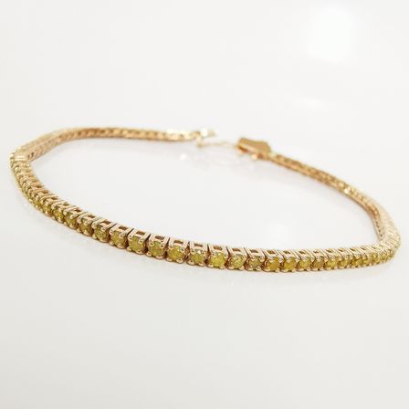 Diamantarmbånd i 14 karat Guld med 2.00 kt. Fancy gule diamanter - 4504 - Vejl. pris: kr. 45.495,-