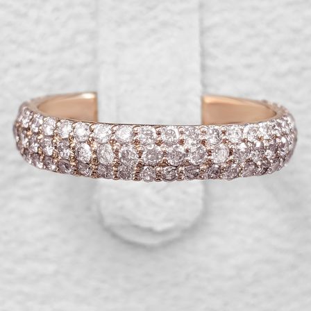 Eternity Band ring med 1.28 karat Fancy Light Pink diamanter I 14 kt. Pink guld - 8492 - Vejl. pris: kr. 84.495,-