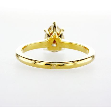 Diamantring i 14 kt. guld og en gulagtig brun 0,99 kt. Diamant - 4005 - Vejl. pris: kr. 42.000,-