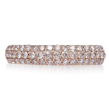 Eternity Band ring med 1.28 karat Fancy Light Pink diamanter I 14 kt. Pink guld - 8492 - Vejl. pris: kr. 84.495,-