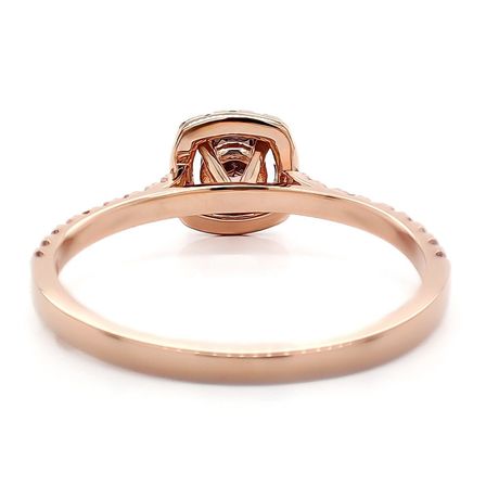 Diamantring i 14 kt. pink guld med 0.74 karat sjældne brun rosa og lyserøde Diamanter – 3925 - Vejl. pris: kr. 35.495,-