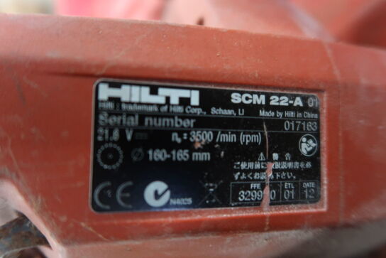 Rundsav akku HILTI SCM 22-A