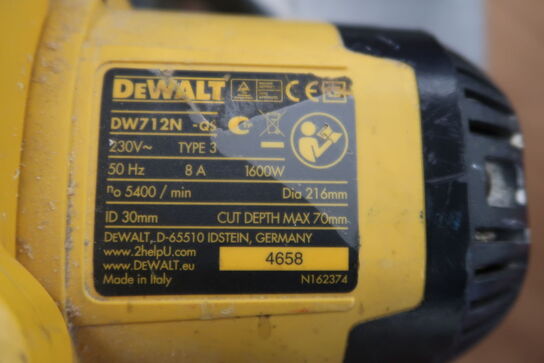 Geringsav DEWALT DW712N QS