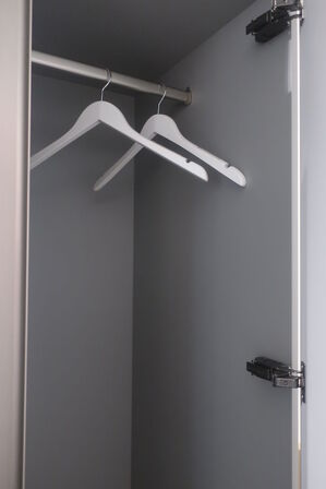 Garderobe med skrivebord ZEROX HPL Grigio