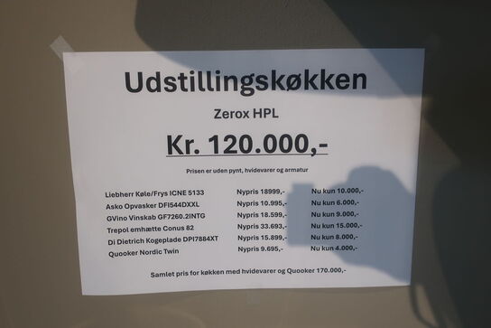 Udstillingskøkken ZEROX HPL