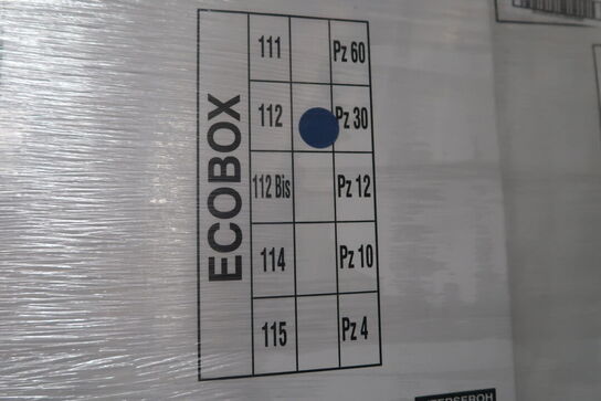 2 stk. kasser med plastikkasser ECOBOX Unionbox 112 Blu (ni)