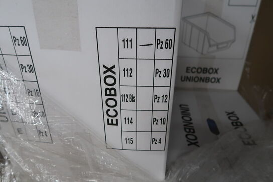 1 stk. kasse med plastikkasser ECOBOX Unionbox Terry 