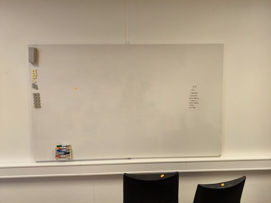 Whiteboard uden ramme