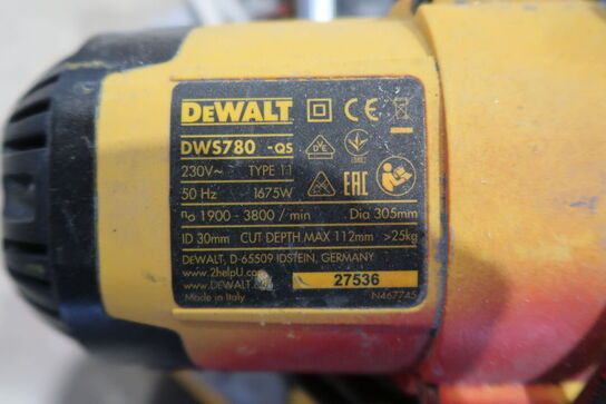 Kap-/geringssav, DeWalt DWS780-qs