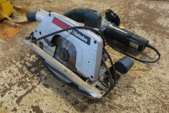 Rundsav METABO samt vinkelsliber POWER CRAFT