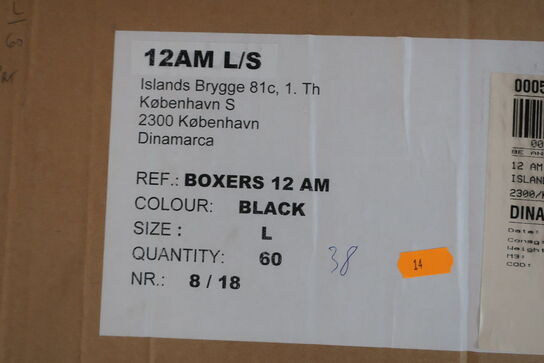 38 stk. boxers 12AM 2 pak. black L