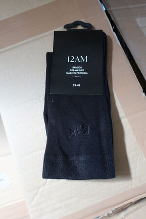 Ca. 125 stk. bamboo socks 12AM black 39/42 - 43/46