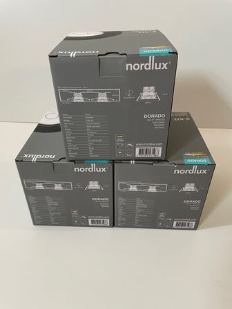 3 stk. nordlux dorado spots sort m. dæmp (9 spots i alt)(ubrugt)