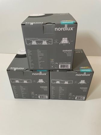 3 stk. nordlux dorado spots sort m. dæmp (9 spots i alt)(ubrugt)