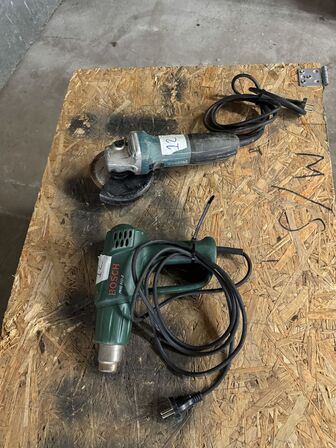 Vinkelsilber 230V MAKITA og Varmepistol 230V BOSCH