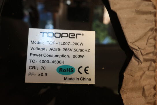 2 stk. led lampe TOOPER TOP-TL007-200W