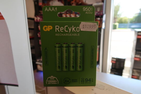 7 pk. Batteri ReCyko AAA 1,2v 950mAh 4stk