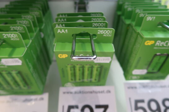 4 pk. GP ReCyko Genopladelige AA batterier 2600 mAh - 4 stk.