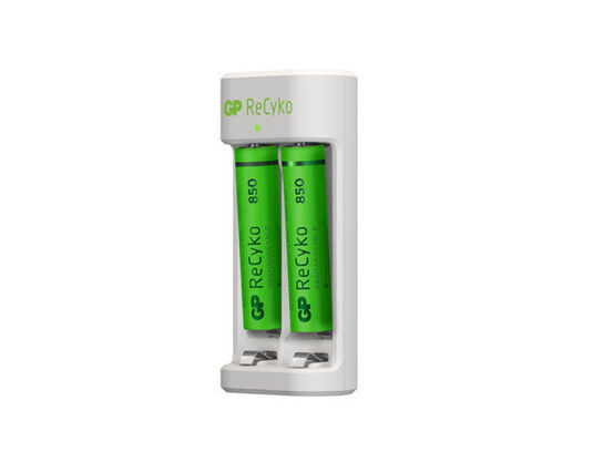 6 pk. GP ReCyko Batterilader E211 (USB), inkl. 2 x AAA 850 mAh 