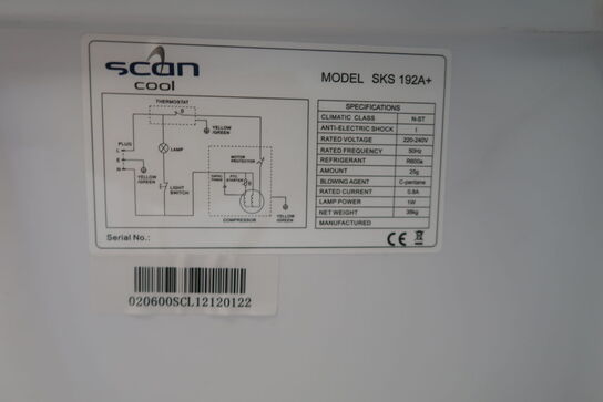Køleskab,  Scandomestic SKS 192 A+
