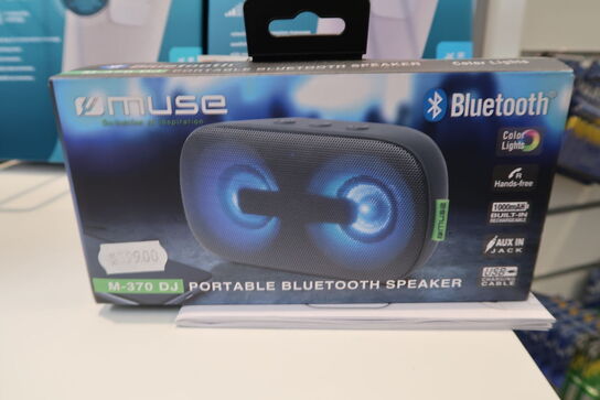 Muse M-370 DJ bærbar bluetooth-højttaler med belysning