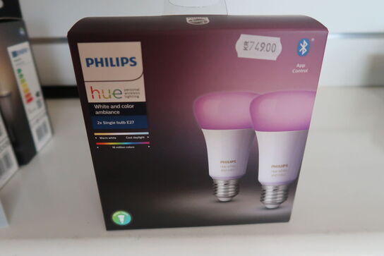 Philips Hue - E27 2 Pack - White & Color Ambiance - Bluetooth