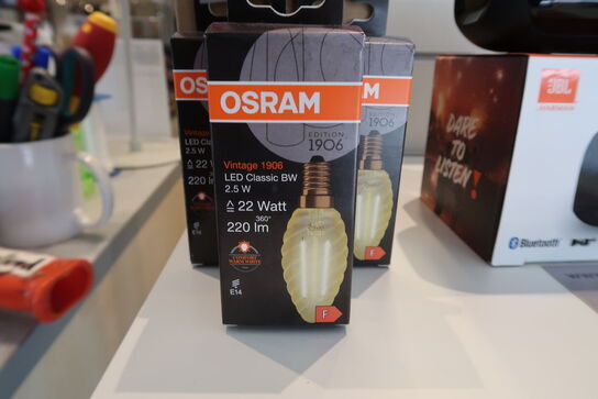 15 stk. Osram Vintage 1906 LED E14 Snoet Kerte filament guld