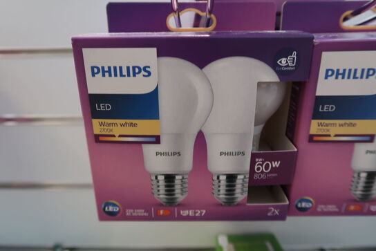 7 pk. Philips LED pære Standard 8W/827 (60W) mat 2-pak E27