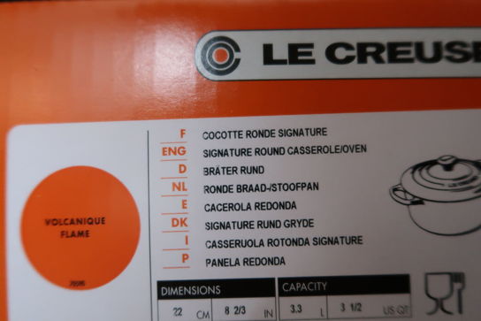 Gryde LE CREUSET 3.3L. Orange