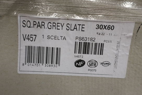 17 pk. Fliser Grey Slate 30x60 cm.