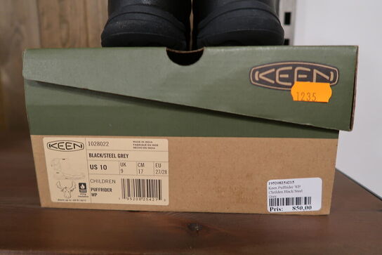 Keen Puffrider WP Chrilden Black/Steel Grey - str. 27/28