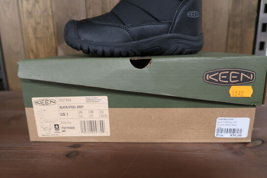 Keen Puffrider WP Chrilden Black/Steel Grey - Str. 32/33