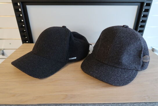 2 stk. Caps Merino Wool Anthracite