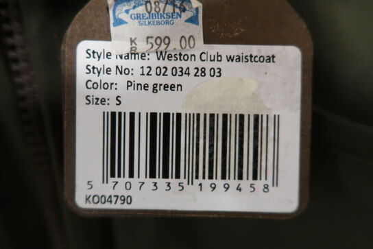 Weston Club waistcoat, Pine Green - Str. S