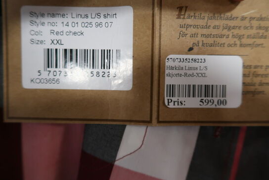 Härkila Linus L/S skjorte-Rød-XXL