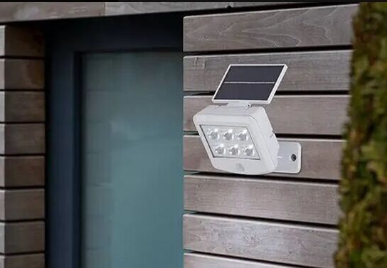 5 stk. briloner led-udendørslampe med solcelle krom(ubrugt)
