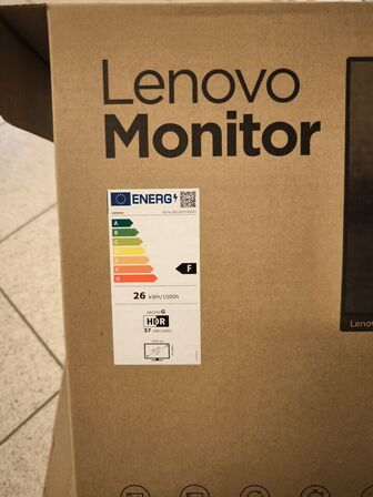 2 stk. skærme LENOVO G27Q-30 med holder, samt mus og tastatur